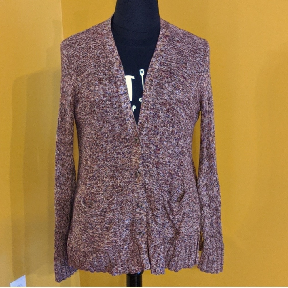 Multicolored cardigan with buttons